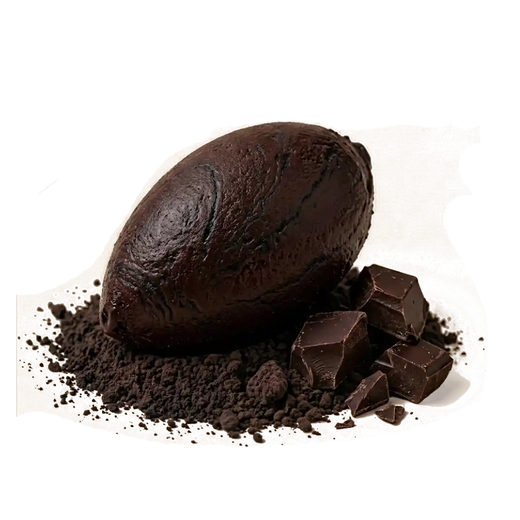 Sorbet de chocolate negro brillante e intenso