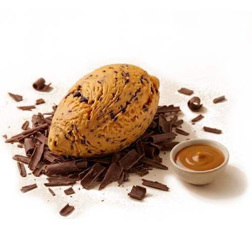 Helado de dulce de leche con virutas de chocolate